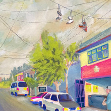 Mi proyecto del curso: Pintura de paisajes urbanos con gouache. Un proyecto de Ilustración tradicional, Pintura y Pintura gouache de Viridiana Benitez Mendoza - 01.06.2023