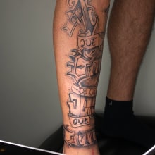 Meu projeto do curso: Lettering para tatuagem. Un proyecto de Caligrafía, Lettering y Diseño de tatuajes de Bruno Freitas - 06.06.2023