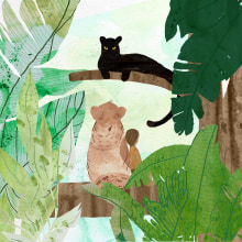 The Jungle book . Traditional illustration, Fine Arts, Painting, Pencil Drawing, Drawing, Watercolor Painting, Children's Illustration, and Narrative project by Caro Meneghello - 06.07.2023