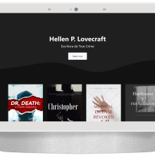 Web de la escritora ficticia Hellen P. Lovecraft. Web Design, Web Development, CSS, HTML, and Digital Product Design project by Elena Rodríguez - 06.08.2023