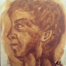 My project for course: Expressive Monochromatic Oil Portraits. Artes plásticas, Pintura, Desenho de retrato, e Pintura a óleo projeto de Konstantina Papagiannopoulou - 08.06.2023