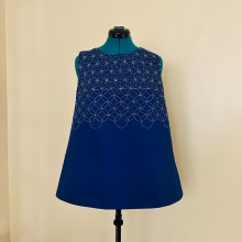 Mi proyecto bordado Sashiko japonés  @sashikostory. Un proyecto de Moda, Bordado, Tejido, DIY, Upc, cling y Diseño textil de Valeria Ramirez - 09.06.2023