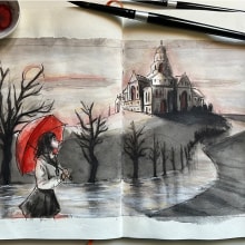 My project for course: Artistic Watercolor Sketching: Dare to Express Your Ideas. Traditional illustration, Sketching, Creativit, Drawing, Watercolor Painting, and Sketchbook project by Orion Makrynelis - 06.13.2023