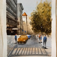 My project for course: Urban Landscapes in Watercolor. Fine Arts, Watercolor Painting, and Architectural Illustration project by janlloyd962 - 06.16.2023