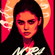 NORA. Design, Traditional illustration, Advertising, Vector Illustration, Poster Design, Digital Illustration, and Portrait Illustration project by Alex G. - 02.23.2023