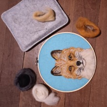 My project for course: Needle Felting: Paint Portraits with Wool. Arts, Crafts, Textile Illustration, Fiber Arts, Naturalistic Illustration, Needle Felting, and Textile Design project by Debbie Ralph - 06.16.2023