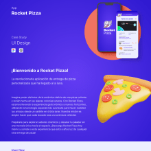 Mi proyecto del curso: Rocket Pizza. Un proyecto de Diseño, Diseño interactivo, Diseño Web, Diseño mobile y Diseño de apps de Paula A Delgado N - 20.06.2023