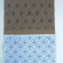 My project for course: Introduction to Japanese Sashiko Stitching. Bordado, Tecido, DIY, Upc, cling, e Design têxtil projeto de yeborath - 15.06.2023