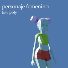 Personaje femenino (low poly). Un proyecto de 3D y Diseño de personajes 3D de Ismael Palma Téllez - 26.06.2023