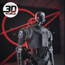 3D World Magazine - Christmas Star Wars Special - K2-SO. Un proyecto de Ilustración tradicional, 3D, Modelado 3D y Diseño 3D de Andrew Entwistle - 29.12.2016