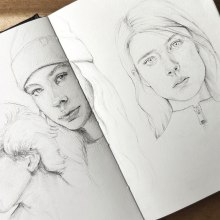 Mi proyecto del curso: Sketchbook de retrato: explora el rostro humano. Esboçado, Desenho, Desenho de retrato, Desenho artístico, e Sketchbook projeto de nicolette - 28.06.2023