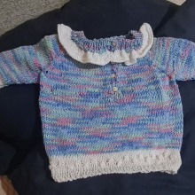 Mi proyecto del curso: Tejido de prendas infantiles con raglán top down. Knitting project by Rosalia Nieves Pérez - 07.18.2023