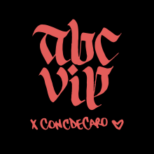 ABC VIP x Con C de Caro. Design, Moda, Serigrafia, Caligrafia e Ilustração vetorial projeto de Carolina Iturralde - 09.12.2022