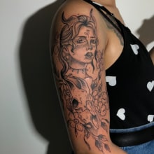 Meu projeto do curso: Técnicas de tatuagem blackwork com fine line. Desenho de tatuagens projeto de duarteitalo42 - 18.06.2023