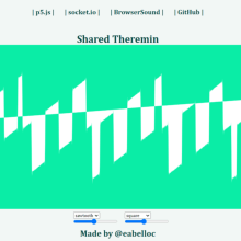 Shared Waveform Theremin. Música, Programação  e Informática projeto de Elias Bello - 15.07.2022