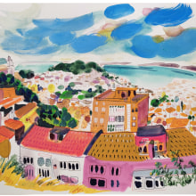 My project for course: Pictorial Sketchbook with Gouache (Lisbon + Turkey).. Traditional illustration, Sketching, Drawing, Architectural Illustration, Sketchbook, and Gouache Painting project by Emilie Bourel - 07.28.2023