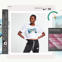 diseño de estampa | Nike. Design, Moda e Ilustração vetorial projeto de Mila Moura - 15.01.2023