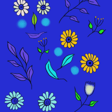 Mon projet du cours : Création numérique de motifs pour produits. Un proyecto de Pattern Design, Ilustración digital, Estampación e Ilustración textil de Evelyne Janssens - 18.07.2023