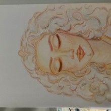 Mi proyecto del curso: Dibujo de retratos llamativos con lápices de colores. Desenho, Desenho de retrato, Sketchbook, e Desenho com lápis de cor projeto de Mar Requena - 03.08.2023