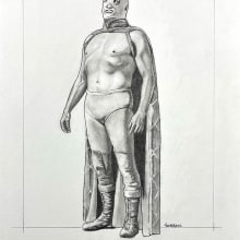 El Santo. Traditional illustration, Pencil Drawing, and Drawing project by Sergio Navarrete - 04.18.2023