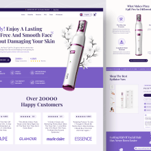 Epilator beauty product: Ecommerce Design from Scratch with Figma. Accessor, Design, Web Design, Digital Marketing, E-commerce, Digital Product Design, and Business project by Akib Tanjil - 08.05.2023