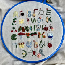 My project for course: Introduction to Raised Embroidery. Embroider, Textile Illustration, and Textile Design project by Victoria Golubeva - 08.05.2023