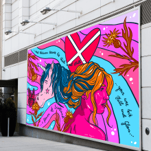 Scottish Mural. Painting, Street Art, Digital Illustration, Acr, lic Painting, and Decorative Painting project by Sara Kuzma - 08.06.2023