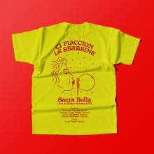 Sacra Bolla T-Shirt design. Un proyecto de Ilustración tradicional, Moda, Tipografía, Creatividad, Dibujo, Ilustración digital, Ilustración de retrato y Humor gráfico de Gabriele Falcinelli - 04.07.2023