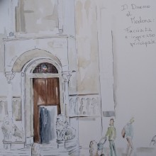  Duomo di Modena - particolari. Un proyecto de Ilustración tradicional de rossellama - 13.08.2023