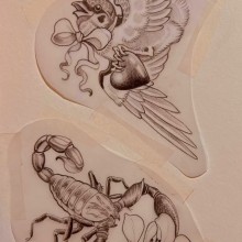 Meu projeto do curso: Técnicas de tatuagem blackwork com fine line. Desenho de tatuagens projeto de Paula Parizotto - 13.08.2023