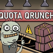 Ludum Dare 50: Quota Qrunch. Programming, Game Design, Stor, telling, and Digital Drawing project by Max - 04.04.2022
