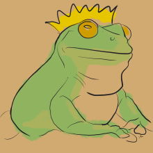 King Jens the Frog. Digital Illustration project by emmyallears - 08.17.2023