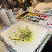 Watercolor Wildflowers. Pintura, Pintura em aquarela e Ilustração botânica projeto de Kaitlyn - 10.08.2023