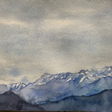 Vistas de Los Andes. Fine Arts, Sketching, Pencil Drawing, Drawing, Watercolor Painting, and Sketchbook project by enriquechernandez71 - 08.06.2023