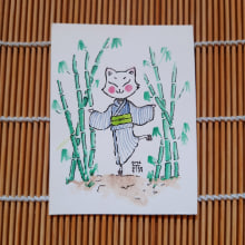 My project for course: Watercolor Illustration with Japanese Influence. Traditional illustration, Drawing, and Watercolor Painting project by Dita - 03.20.2023