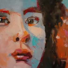 My project for course: Contemporary Oil Portraiture. Ilustração tradicional, Artes plásticas, Pintura, Ilustração de retrato, e Pintura a óleo projeto de Ruth Squitieri - 12.03.2022