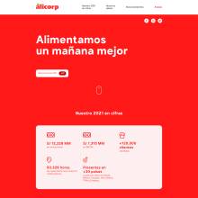 Alicorp Memoria Anual 2021. Een project van  Webdevelopment van Victor Alonso Pérez Lupú - 31.01.2023