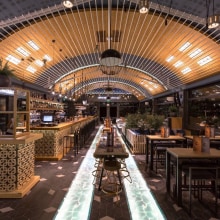 Cieal Bar - Restaurant Thessaloniki. Design de interiores, e Design de iluminação projeto de Giwrgos Sidiropoulos - 14.03.2018