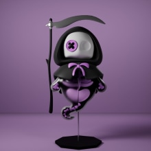 Grim Reaper. Un proyecto de 3D, Diseño de personajes, Diseño de juguetes, Modelado 3D y Diseño de personajes 3D de insommie - 21.08.2023