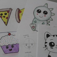Desenhos lúdicos kawaii para crianças . Pencil Drawing project by Monique Viana - 08.26.2023