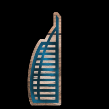 Burj Al Arab Digital Sticker. Ilustração digital projeto de Angie Mesih - 26.08.2023