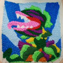 Audrey 2. Embroider, Textile Illustration, Decoration, Punch Needle, and Textile Design project by Aniel Dominic - 08.27.2023