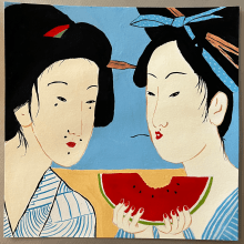 Mon projet du cours : Initiation à la gouache : voyage coloré au Japon. Un proyecto de Ilustración tradicional, Bellas Artes, Pintura y Pintura gouache de Sophie Ponti - 02.09.2023