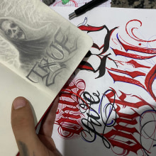 Meu projeto do curso: Lettering para tatuagem. Caligrafia, Lettering, e Desenho de tatuagens projeto de Ítalo Henrique - 05.09.2023