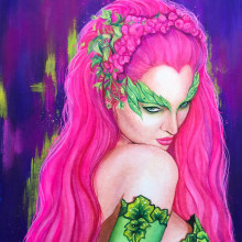 POISON IVY: Gouache illustration. Traditional illustration, Painting, and Portrait Illustration project by Alex Vig0 - 09.05.2023