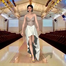 Mein Abschlussprojekt Standesamt Hochzeitskleid für den Kurs: 3D-Modedesign mit CLO. Un proyecto de Animación, Moda, Vídeo, Diseño de moda, Diseño 3D, Diseño digital, Patronaje y confección			 de xsw2kkbg9r - 07.09.2023