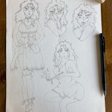 My project for course: The Art of Manga: Drawing Unique Characters. Un proyecto de Diseño de personajes, Dibujo a lápiz, Dibujo, Ilustración con tinta y Manga de Jenna Gillespie - 09.09.2023
