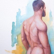 MALES: Figura humana en acuarela. Traditional illustration, Fine Arts, Painting, Watercolor Painting, Realistic Drawing, and Figure Drawing project by Alex Vig0 - 09.09.2023