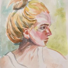 My project for course: Artistic Portrait with Watercolors. Artes plásticas, Pintura, Pintura em aquarela, Ilustração de retrato, e Desenho de retrato projeto de tamnguyen1601 - 13.09.2023