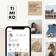 Timiko - Mi Feed de Instagram. Graphic Design, Marketing, Social Media, Instagram, and Digital Design project by Andrea Tejero - 09.15.2023